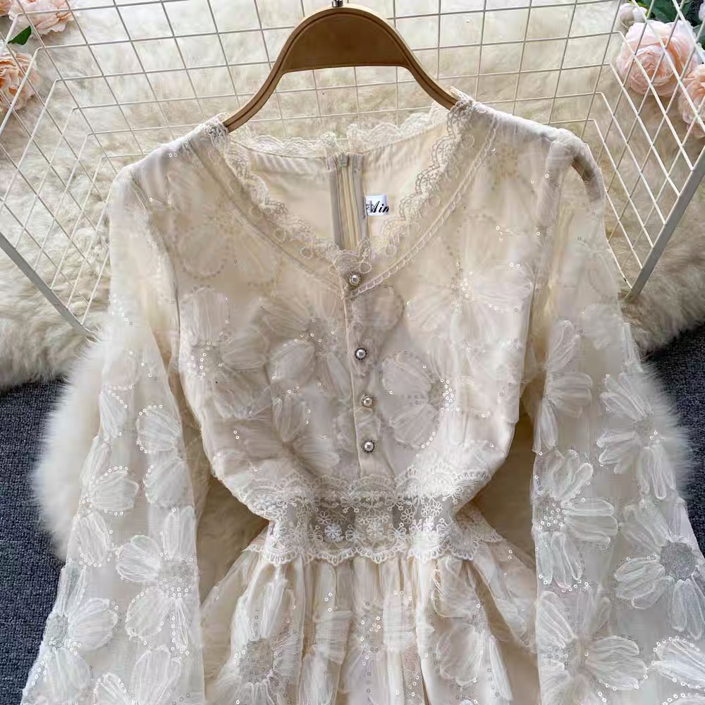 Royally tied beige dress FD62 images
